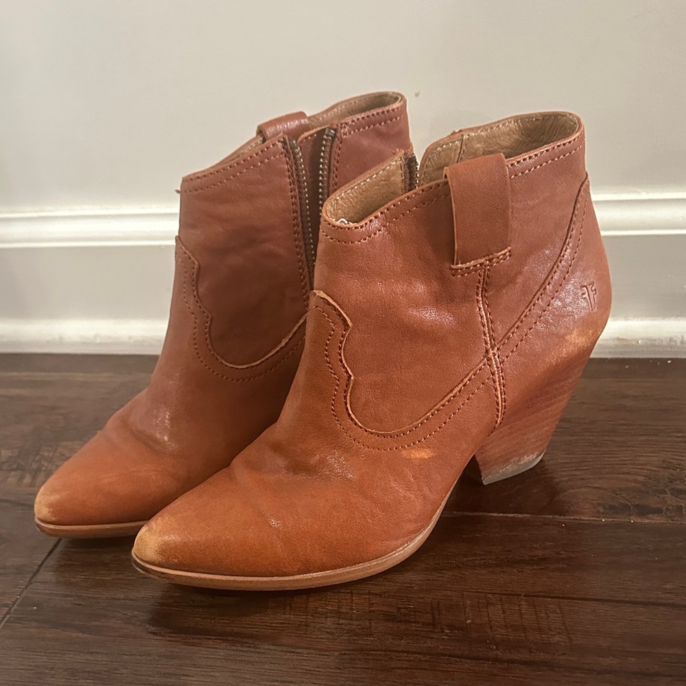 Frye Women's Brown Leather Ankle Booties